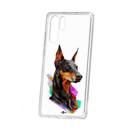Чехол Huawei P30 Pro Kruche Print Доберман в Аврора