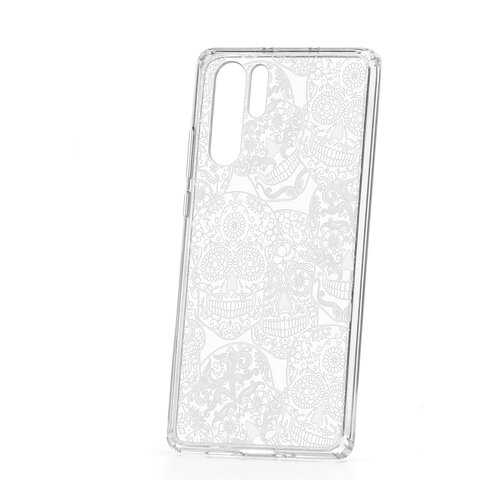 Чехол Huawei P30 Pro Kruche Print Skull White в Аврора
