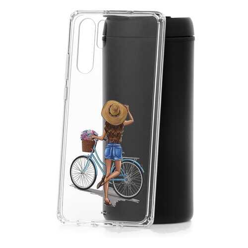 Чехол Huawei P30 Pro Kruche Print Велосипедная прогулка в Аврора