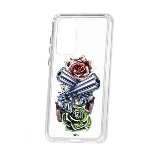 Чехол Huawei P40 Kruche Print Карты деньги 2 ствола в Аврора