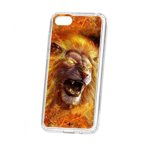 Чехол Kruche Huawei Honor 7A Print Лев в Аврора