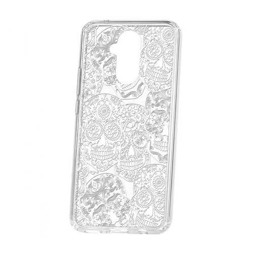 Чехол Kruche Huawei Mate 20 Lite Print Skull White в Аврора