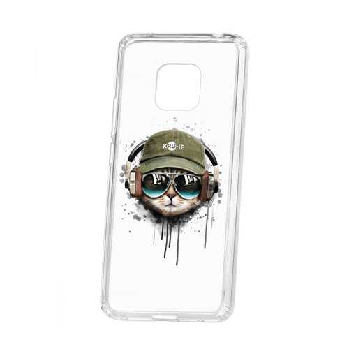 Чехол Kruche Huawei Mate 20 Pro Print Кот в наушниках в Аврора