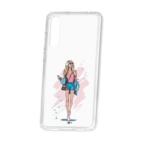 Чехол Kruche Huawei P20 Pro (Plus) Print Fashion Girl в Аврора