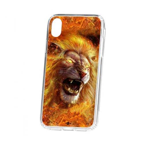 Чехол Kruche iP XR Print Лев в Аврора