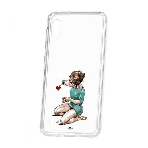 Чехол Kruche Samsung Galaxy A10 2019 Print Рисуя любовь в Аврора