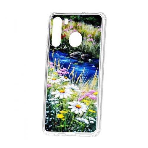 Чехол Kruche Samsung Galaxy A21 Print Ромашки у ручья в Аврора