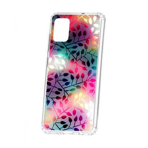 Чехол Kruche Samsung Galaxy A51 Print Цветные листья в Аврора
