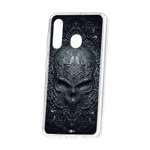 Чехол Kruche Samsung Galaxy A60 2019 Print Череп техно в Аврора