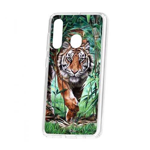 Чехол Kruche Samsung Galaxy A60 2019 Print Крадущийся тигр в Аврора