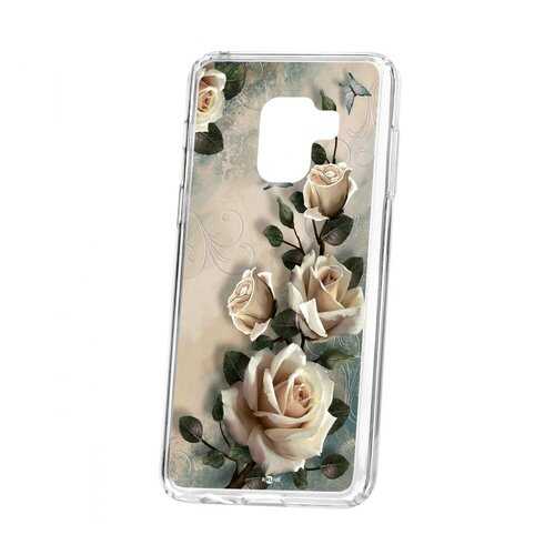 Чехол Kruche Samsung Galaxy A8 2018 (A530) Print Белые розы в Аврора
