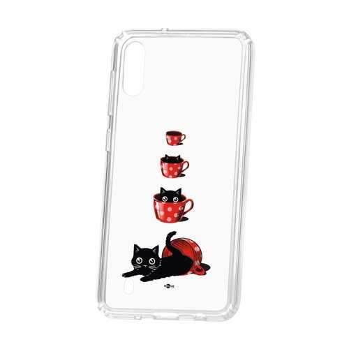 Чехол Kruche Samsung Galaxy M10 Print Котенок в чашке в Аврора