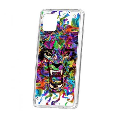 Чехол Kruche Samsung Galaxy Note 10 Lite Print Colored beast в Аврора