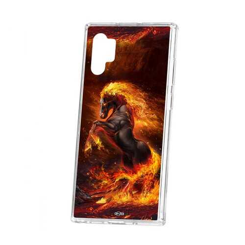 Чехол Kruche Samsung Galaxy Note 10+ Print Конь огонь в Аврора