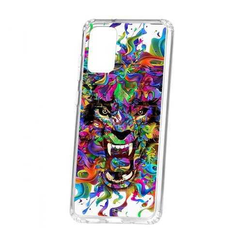 Чехол Kruche Samsung Galaxy S20 Plus Print Colored beast в Аврора