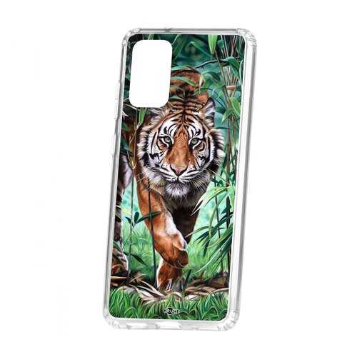 Чехол Kruche Samsung Galaxy S20 Plus Print Крадущийся тигр в Аврора
