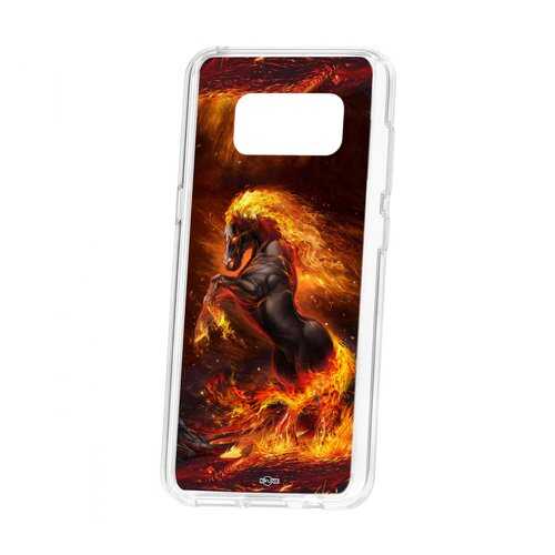 Чехол Kruche Samsung Galaxy S8 Print Конь огонь в Аврора
