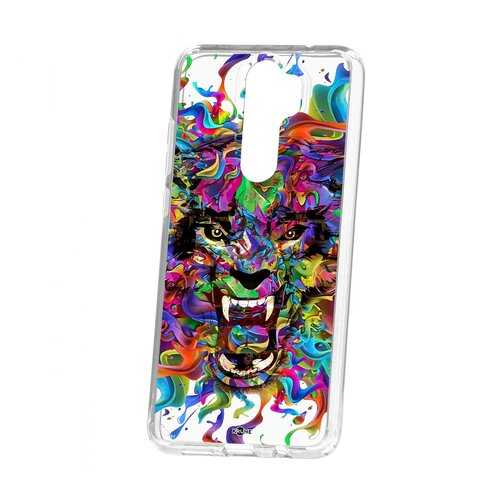 Чехол Kruche Xiaomi Redmi Note 8 Pro Print Colored beast в Аврора