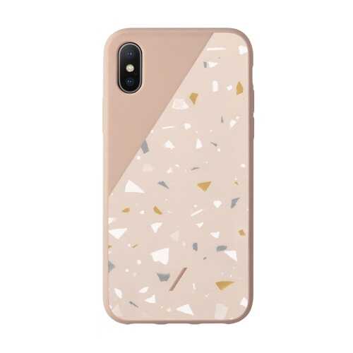 Чехол Native Union Clic Terrazzo для iPhone XS Max, розовый в Аврора