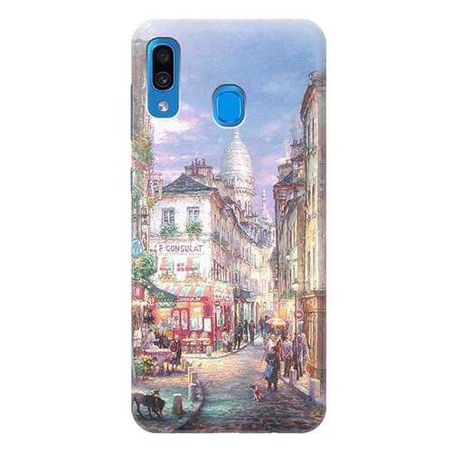 Чехол RE:PA для Samsung Galaxy A30 с принтом Пейзаж Монмартра в Аврора
