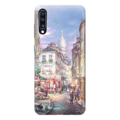 Чехол RE:PA для Samsung Galaxy A70 с принтом Пейзаж Монмартра в Аврора