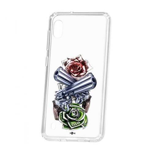 Чехол Samsung Galaxy A10 2019 Kruche Print Карты деньги 2 ствола в Аврора