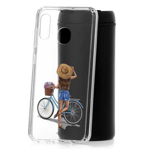 Чехол Samsung Galaxy A20 2019 Kruche Print Велосипедная прогулка в Аврора
