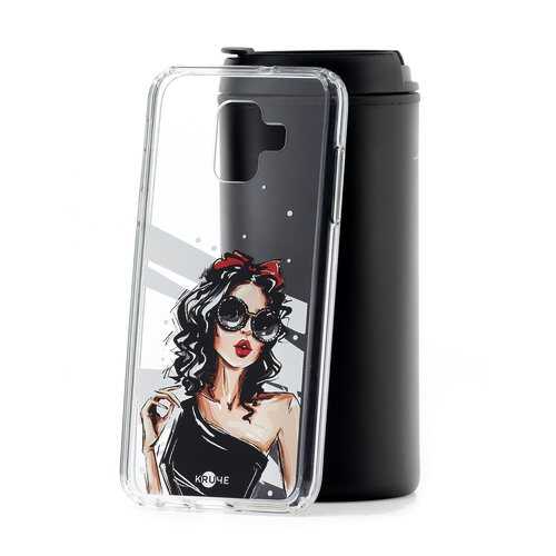 Чехол Samsung Galaxy A6 (2018) A600f Kruche Print Фэшн леди в Аврора