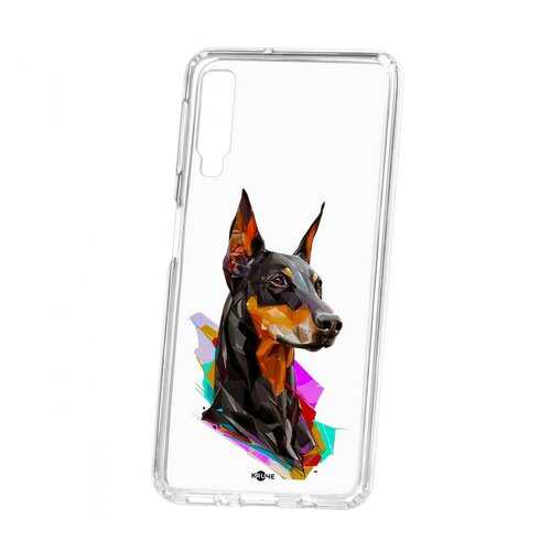 Чехол Samsung Galaxy A7 (2018) A750 Kruche Print Доберман в Аврора
