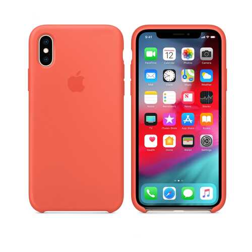Чехол Silicone Case для Apple iPhone X / Apple iPhone XS Nectarine (MV8BFE/A) в Аврора