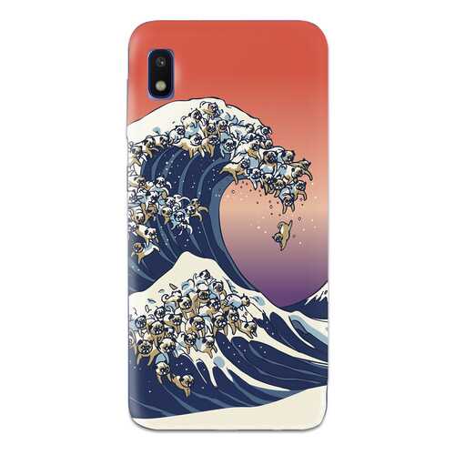 Чехол СМАКС The Great Wave of Pug для Samsung Galaxy A10 в Аврора