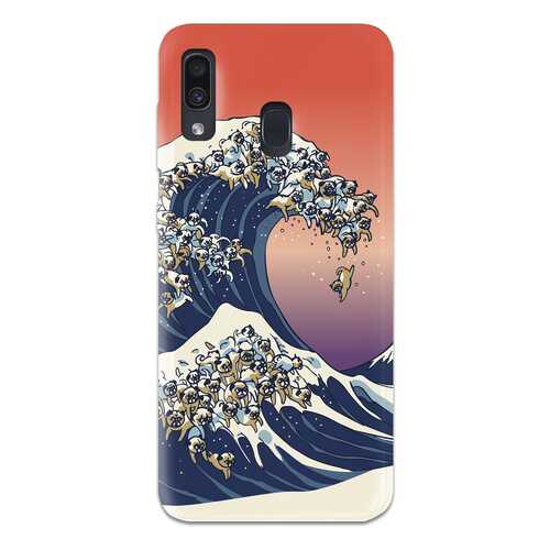 Чехол СМАКС The Great Wave of Pug для Samsung Galaxy A30 в Аврора