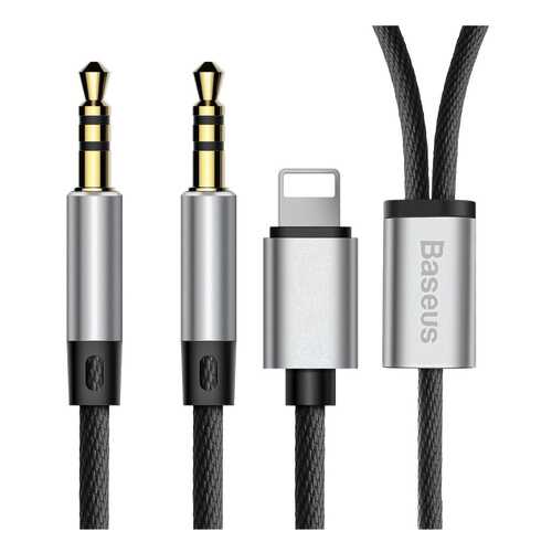 Кабель Baseus L33 Lightning 3.5 mm to 3.5 mm AUX Audio Cable 1.2m Silver/Black в Аврора