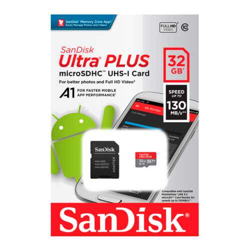 Карта памяти SanDisk Micro SDHC SDSQUB3-032G-GN6MA 32GB в Аврора
