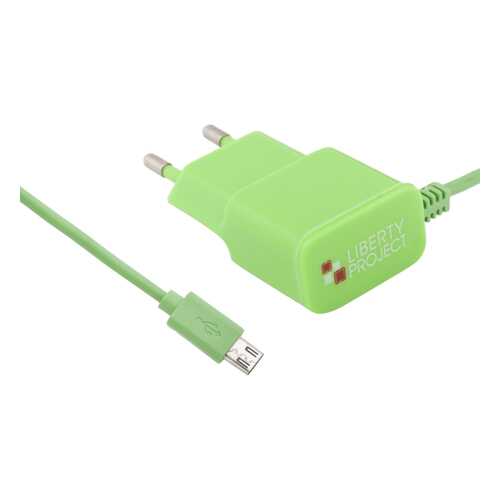 Сетевое зарядное устройство Liberty Project micro USB 2,1A Green в Аврора