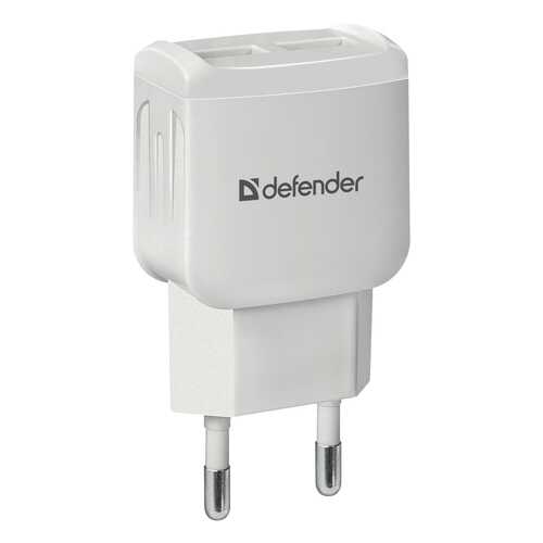 Сетевой адаптер питания Defender UPA-22 зарядка 2.1А 2 USB-порта, белая в Аврора