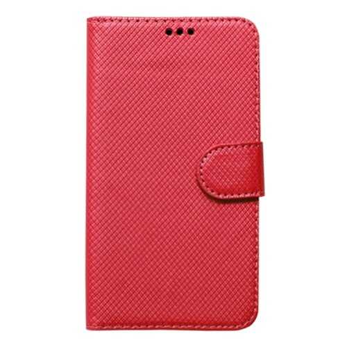 Универсальный кожаный чехол-книжка Texture (5.3-5.7) Red в Аврора