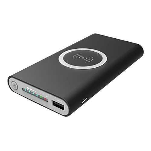 Внешний аккумулятор Qi PowerBank Wireless 10000 мА/ч Black в Аврора