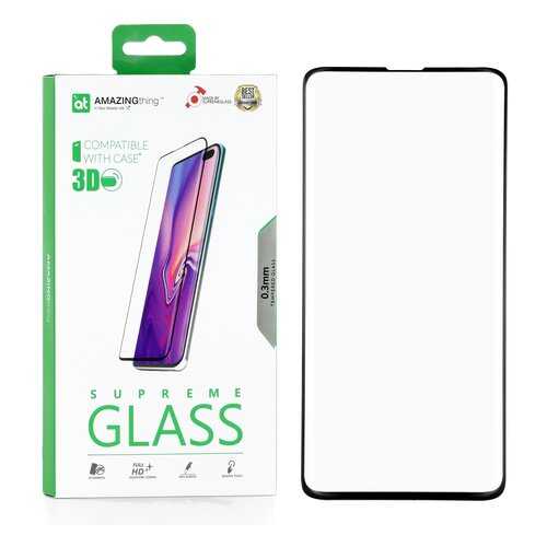 Защитное стекло AMAZINGthing SupremeGlass Full Screen 3D Black для Samsung Galaxy S10 в Аврора