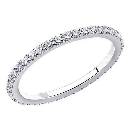 Кольцо женское SOKOLOV из серебра с фианитами 94010609 р.17 в Аврора