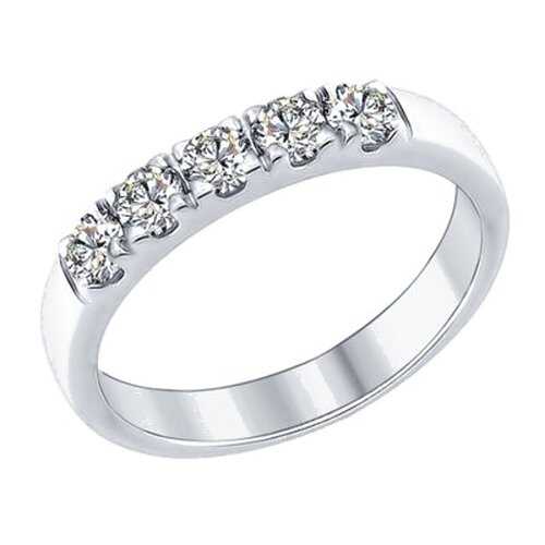 Кольцо женское SOKOLOV из серебра со Swarovski Zirconia 89010061 р.17 в Аврора