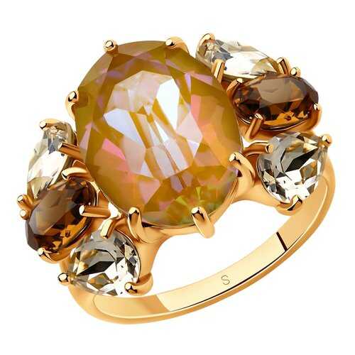 Кольцо женское SOKOLOV из серебра с кристаллами Swarovski 93010826 р.17 в Аврора