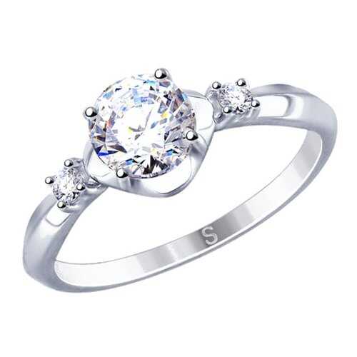 Кольцо женское SOKOLOV из серебра со Swarovski Zirconia 89010116 р.17.5 в Аврора