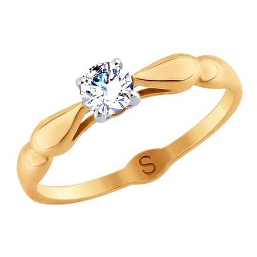 Кольцо женское SOKOLOV из золота со Swarovski Zirconia 81010363 р.18 в Аврора