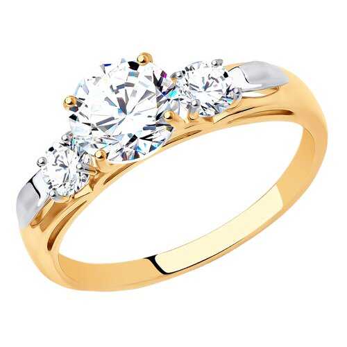 Помолвочное кольцо женское SOKOLOV из золота со Swarovski Zirconia 81010194 р.16 в Аврора