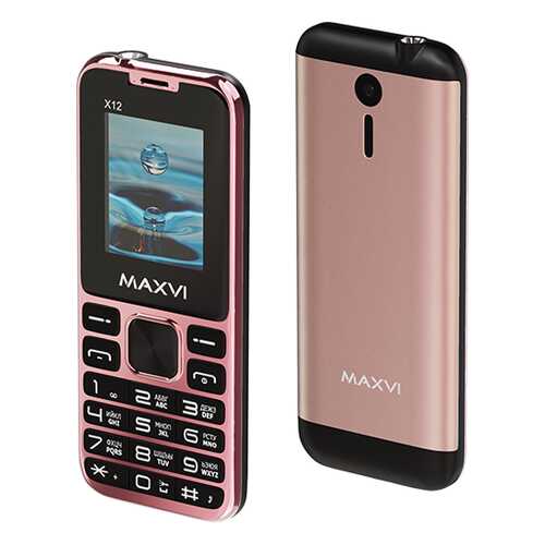 Мобильный телефон Maxvi X12 (2 SIM) Rose/Gold в Аврора