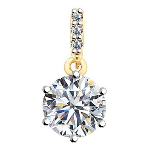 Подвеска SOKOLOV из золоченого серебра со Swarovski Zirconia 89030022 в Аврора