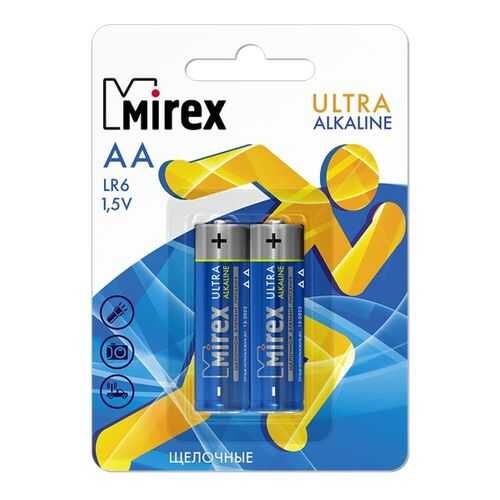 Батарейка щелочная Mirex LR6/AA 1,5V 2 шт в Аврора