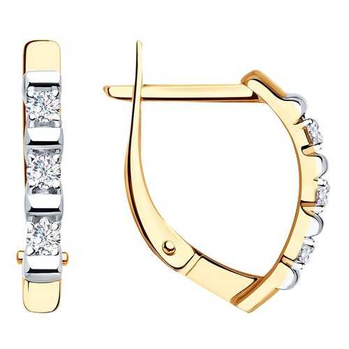 Серьги SOKOLOV из золота со Swarovski Zirconia 81020417 в Аврора