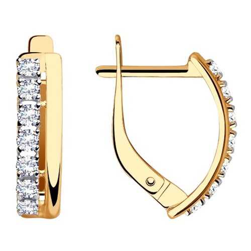 Серьги SOKOLOV из золота со Swarovski Zirconia 81020430 в Аврора
